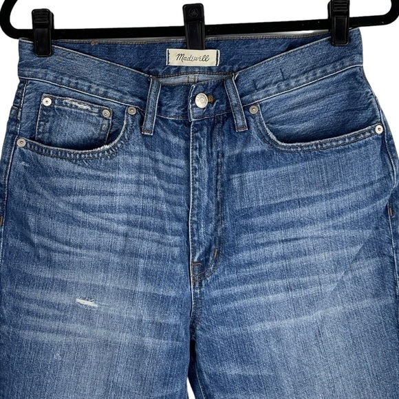 MADEWELL RIGID HIGH RISE SKINNY COTTON FITTED DISTRESSED JEANS - Picture 6 of 15